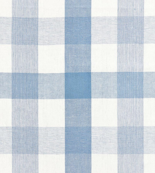 Scalamandre Westport Linen Plaid Sky Fabric SC271350007