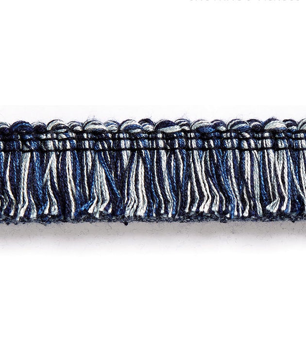 Scalamandre Gardiner Brush Fringe Indigo Trim Sample SCFC14940007