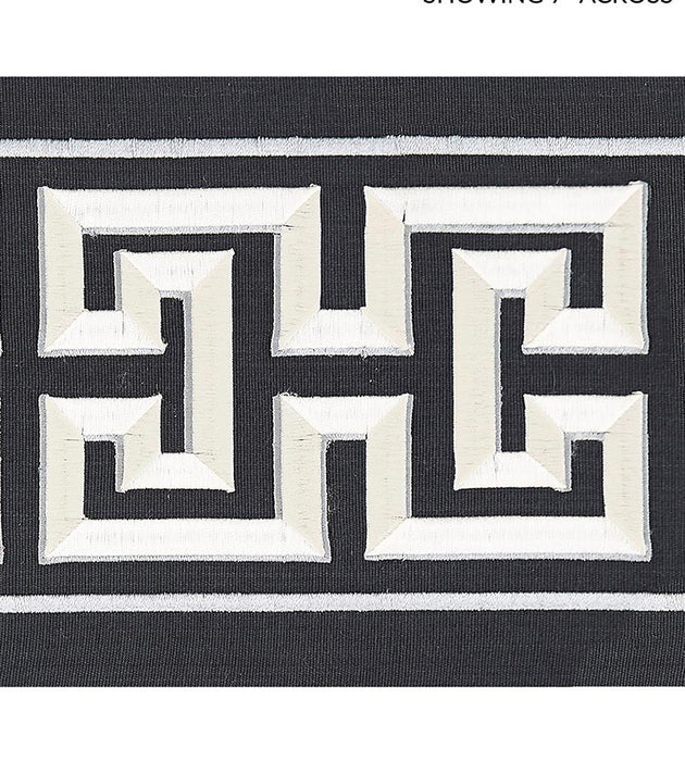 Scalamandre Imperial Embroidered Tape Charcoal Trim SCT32800007