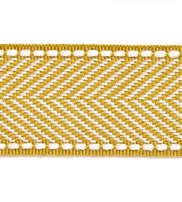 Scalamandre Montauk Herringbone Tape Brass Trim SCT32850007