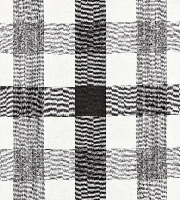Scalamandre Westport Linen Plaid Noir Fabric SC271350009