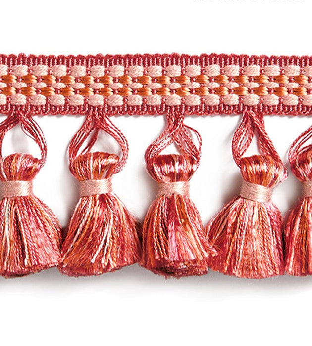Scalamandre Plaza Tassel Fringe Azalea Trim Sample SCFT15050010
