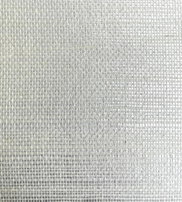Scalamandre Sisal Metallic White Pearl Wallpaper Sample SCG11940010
