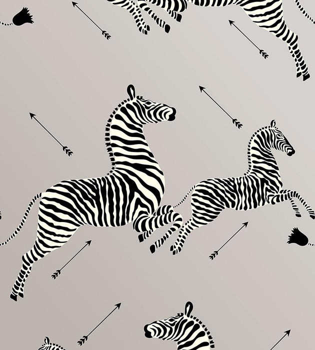 Scalamandre Zebras Silver Wallpaper SCWP81388M0010