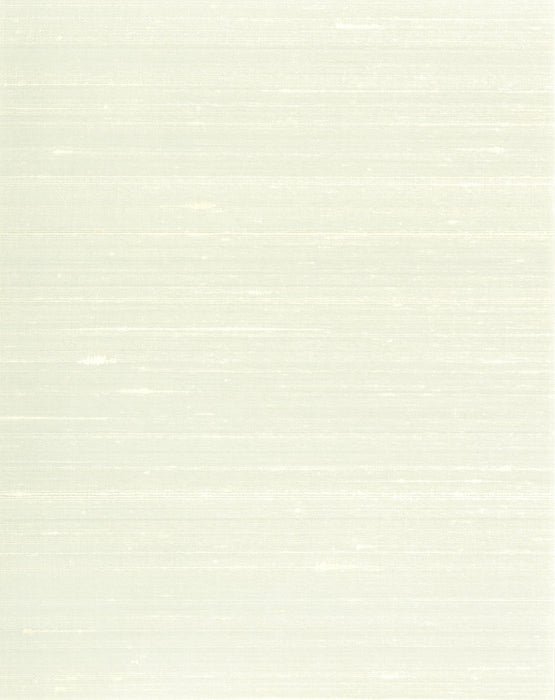 Scalamandre Chandra Silk IV Lily White Wallpaper Sample SCWP885760011