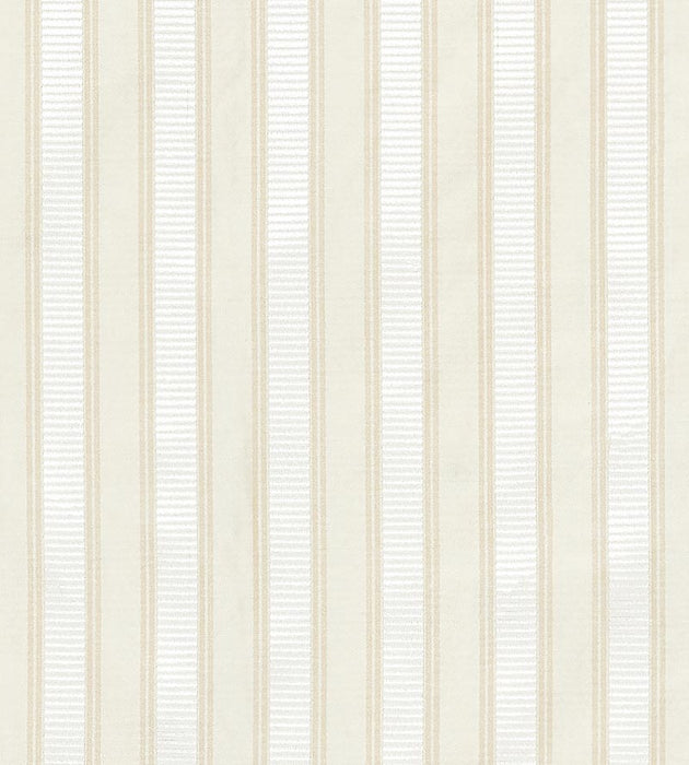 Scalamandre Shirred Stripe Oyster White Fabric SC121M0012