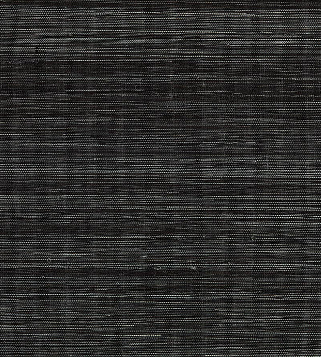 Scalamandre Shantung Grasscloth Black Pepper Wallpaper SCWP883470012