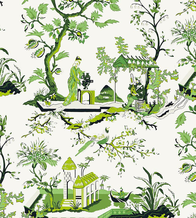 Scalamandre Ch'In Ling Jade Wallpaper Sample SCWP812120013