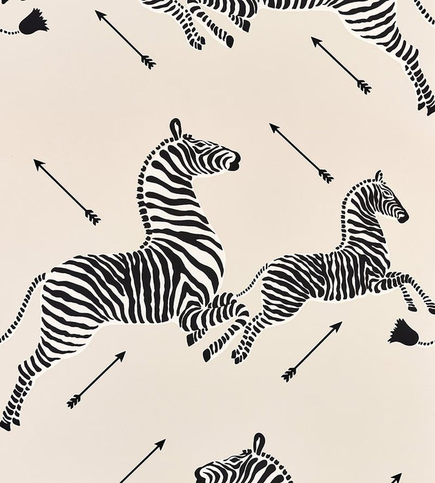Scalamandre Zebras - Wallpaper Sample Sandstone Wallpaper Sample SCWP81388M0013