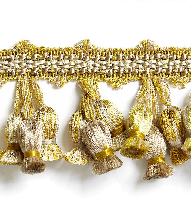 Scalamandre Newport Tassel Fringe Citron Trim Sample SCFT1103M0015