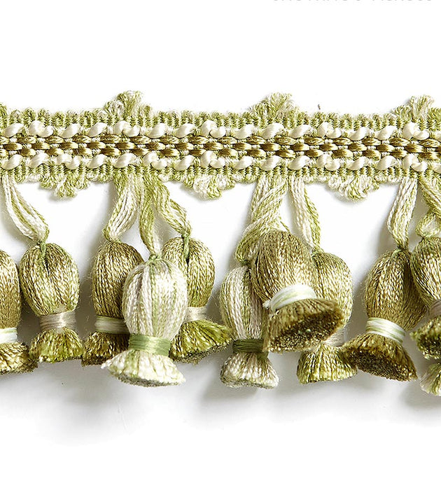 Scalamandre Newport Tassel Fringe Leaf Trim Sample SCFT1103M0016