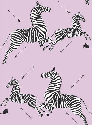 Scalamandre Zebras | Removable Lilac Wallpaper Sample SCWP81388PS0018