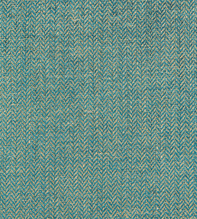 Scalamandre Oxford Herringbone Weave Turquoise Fabric SC270060019