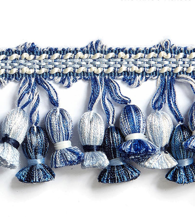 Scalamandre Newport Tassel Fringe Porcelain Trim Sample SCFT1103M0020