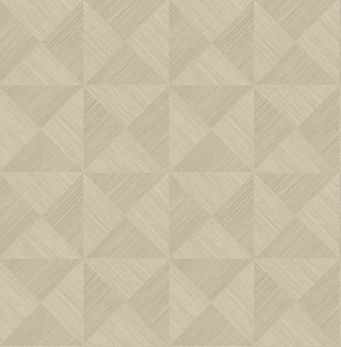 Seabrook Designs Geo Inlay Khaki Wallpaper Sample SG11703
