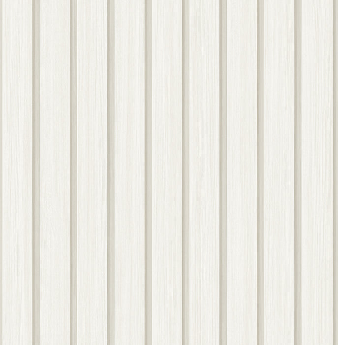 Seabrook Designs Faux Wooden Slats Dove Wallpaper Sample SG12100