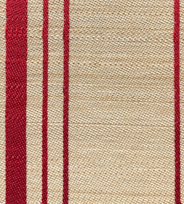 Old World Weavers Ardennais Silk Horsehair Red / Beige Fabric SKB1000071