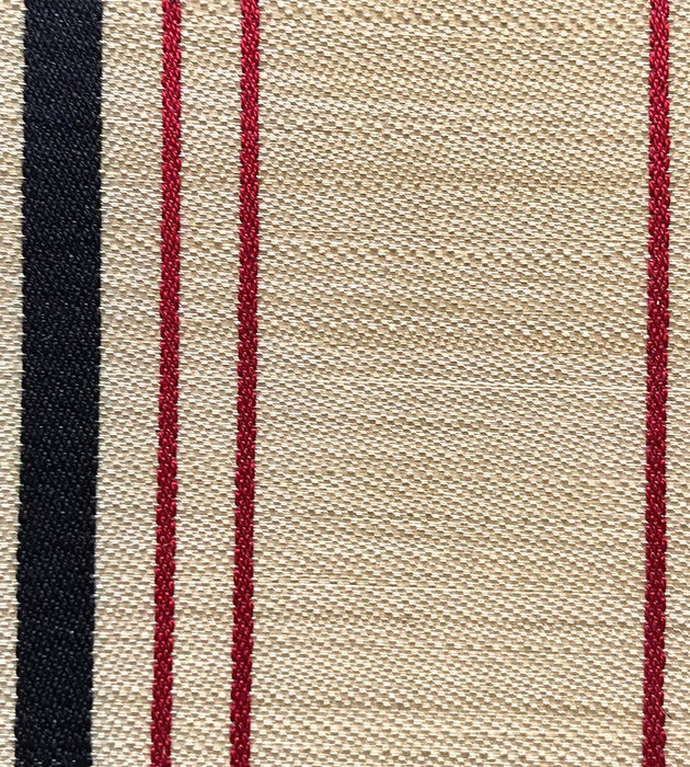 Old World Weavers Ardennais Silk Horsehair Beige / Black / Red Fabric SKB1000074