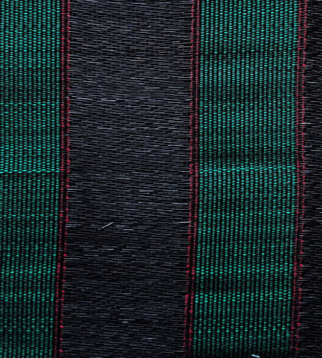 Old World Weavers Diluvial Horsehair Green / Black / Red Fabric SKD6050142