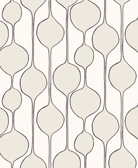 Seabrook Designs Minimalist Geometric Marshmallow Wallpaper Sample SL80100