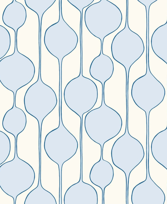 Seabrook Designs Minimalist Geometric Baby Blue Wallpaper Sample SL80102