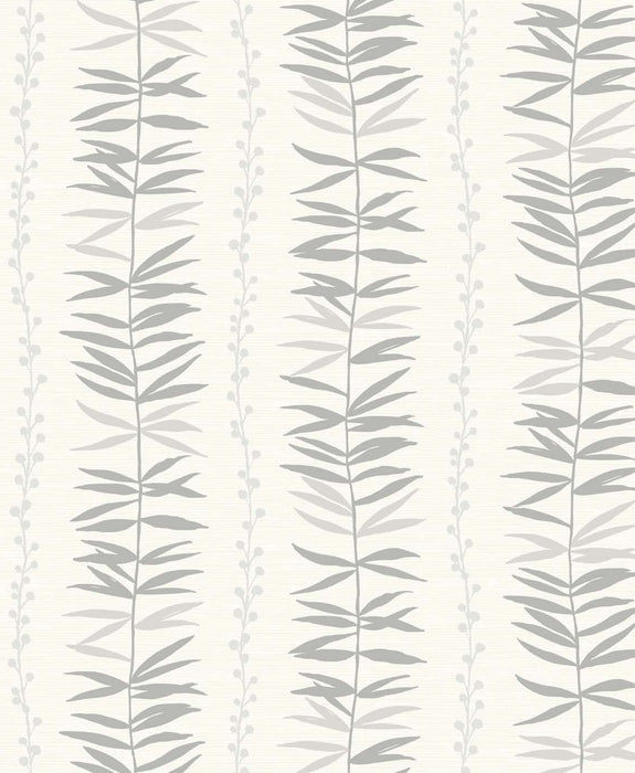 Seabrook Designs Summer Garland Smoke Wallpaper Sample SL80508