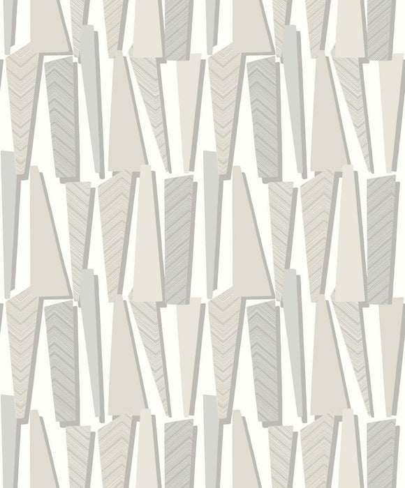 Seabrook Designs Geometric Shadows Linen Wallpaper Sample SL80800
