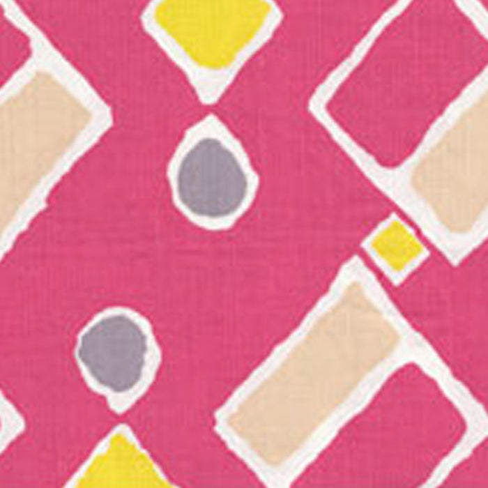 Alan Campbell Sahara Multi Color Magenta Peach Yellow Lime Fabric Sample AC117-02W