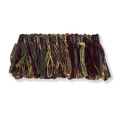 Kravet Couture Ribbon Loop Fringe Aubergine Trim Sample T30214.10.0
