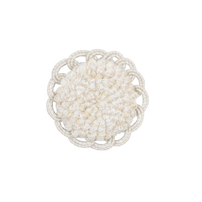 Brunschwig & Fils Coeur Rosette Cream Trim Sample T8012113.16.0