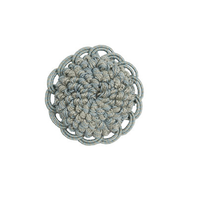 Brunschwig & Fils Coeur Rosette Azure Trim Sample T8012113.515.0
