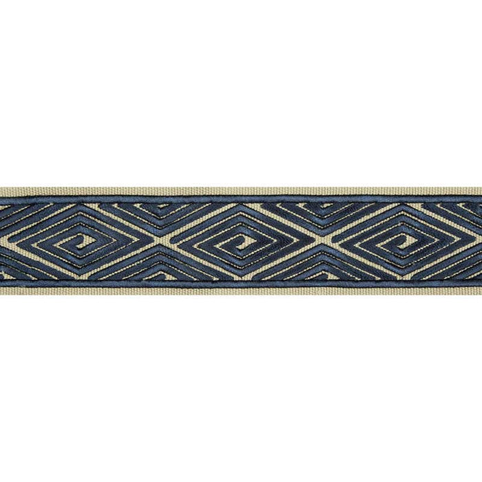 Brunschwig & Fils Labyrinthe Tape Navy Trim Sample T8017102.50.0