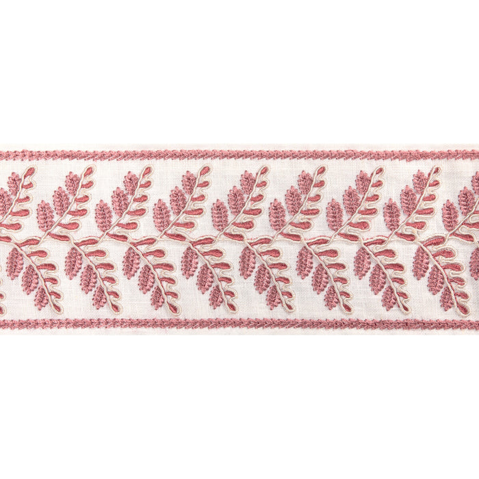 Brunschwig & Fils Fougere Border Rosewood Trim Sample T8024100.7.0