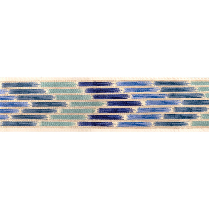 Brunschwig & Fils Cascade Border Blue/Sky Trim Sample T8024103.155.0
