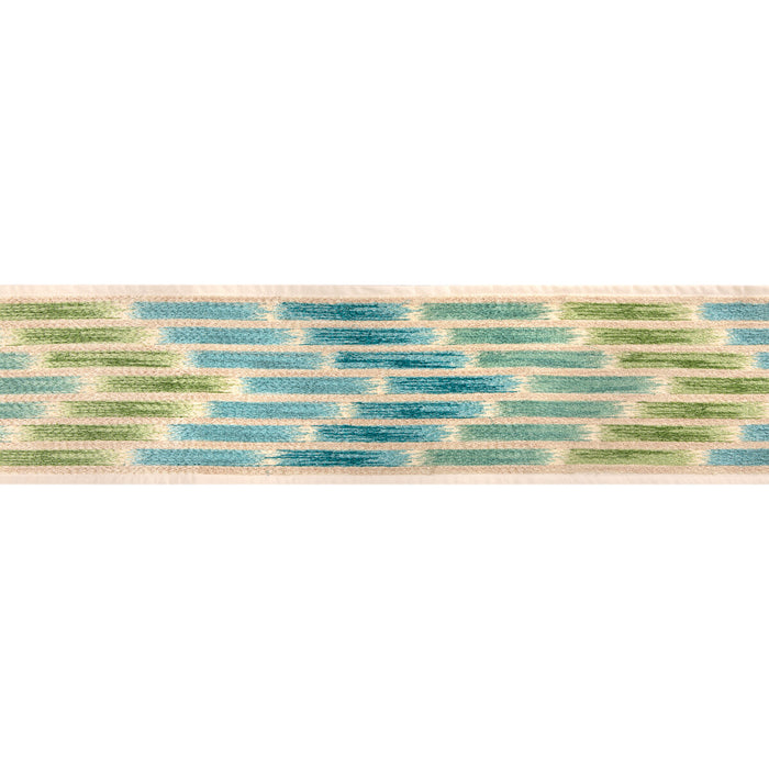 Brunschwig & Fils Cascade Border Teal/Green Trim Sample T8024103.353.0