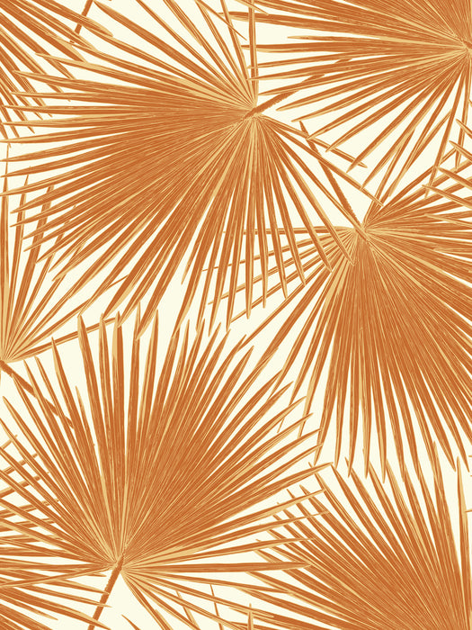 Seabrook Designs Aruba Rust Orange And White Wallpaper Sample TA20206