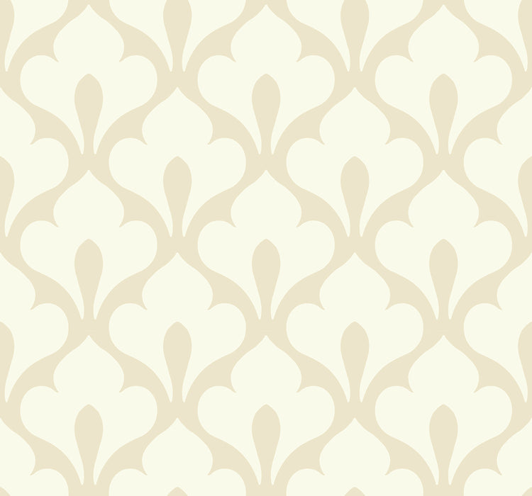 Seabrook Designs Grenada Cream And Off-white Wallpaper Sample TA20805