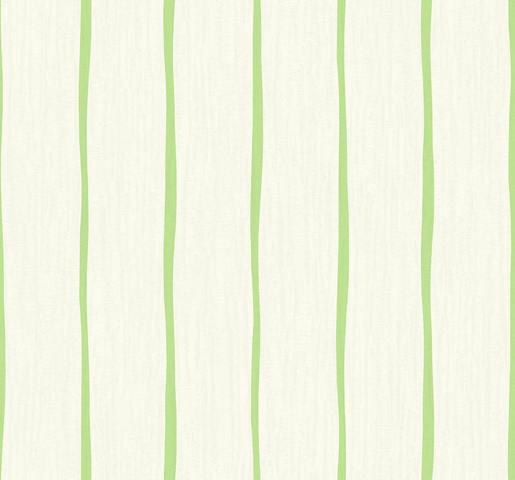 Seabrook Designs Aruba Stripe Apple Green And Off-white Wallpaper TA21204