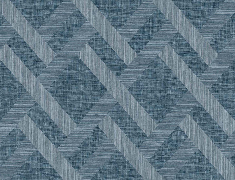 Seabrook Designs Linen Trellis Nautica Wallpaper Sample TS80802