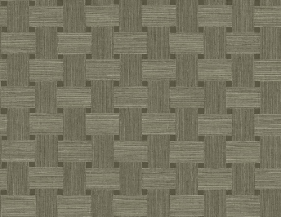 Seabrook Designs Basketweave Raw Umber Wallpaper TS81815