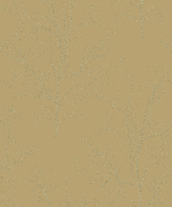 Seabrook Designs Bead Branches Gold Wallpaper Sample UK11503