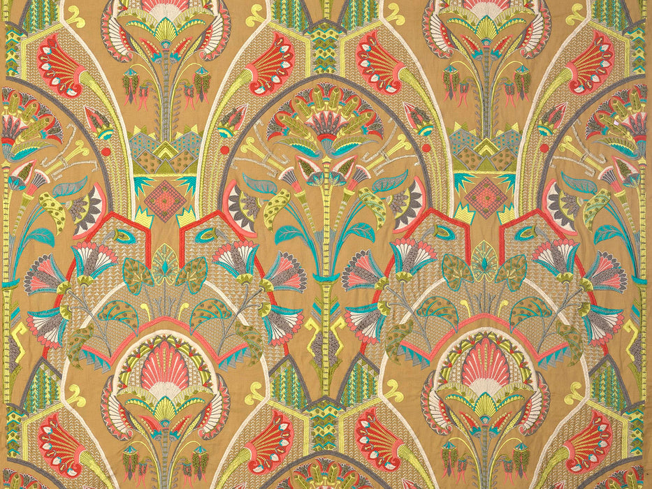 Pierre Frey Fleurs D'Eau Ocre Fabric F3656003