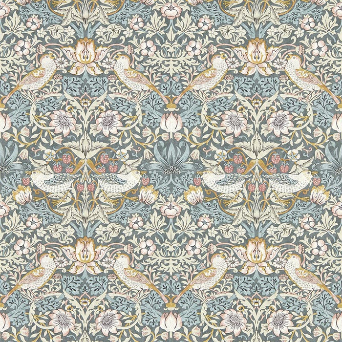 Clarke & Clarke Strawberry Thief Slate Wp Wallpaper Sample W0171/05.CAC.0