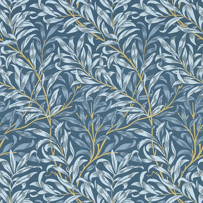 Clarke & Clarke Willow Boughs Denim Wp Wallpaper Sample W0172/01.CAC.0