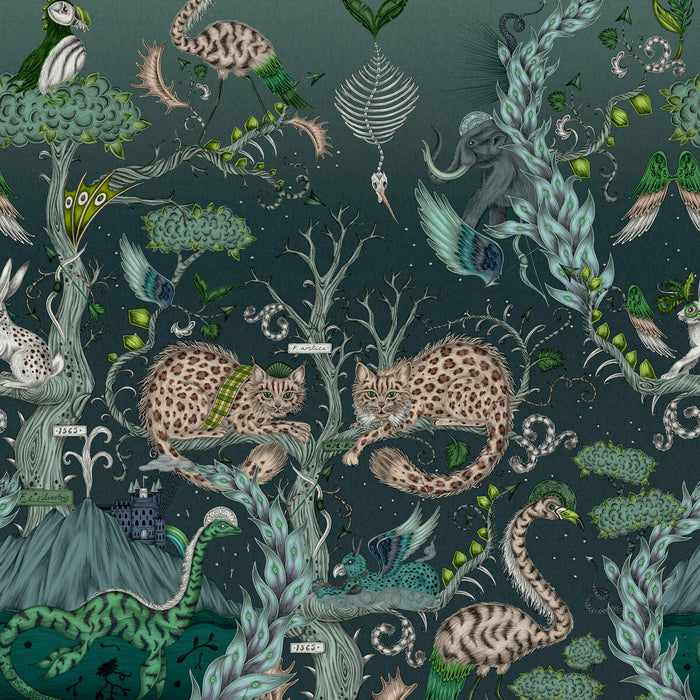 Clarke & Clarke Highland Wonder/Lagoon Wp Wallpaper Sample W0202/01.CAC.0