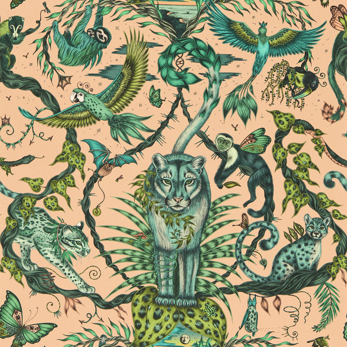 Clarke & Clarke Bosque Dreams Pink Wp Wallpaper Sample W0213/04.CAC.0