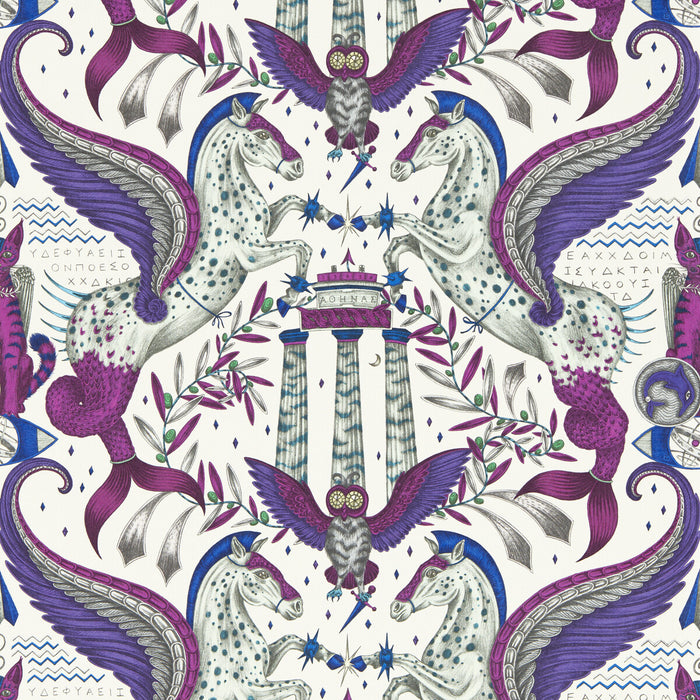 Clarke & Clarke Odyssey Mythos Violet Wp Wallpaper Sample W0215/03.CAC.0