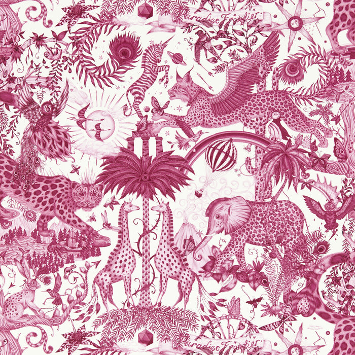 Clarke & Clarke Paradise Lost Berry Wp Wallpaper Sample W0216/01.CAC.0