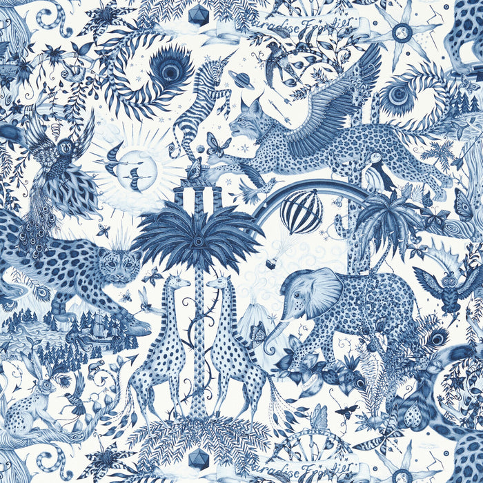Clarke & Clarke Paradise Lost Ink Wp Wallpaper Sample W0216/02.CAC.0