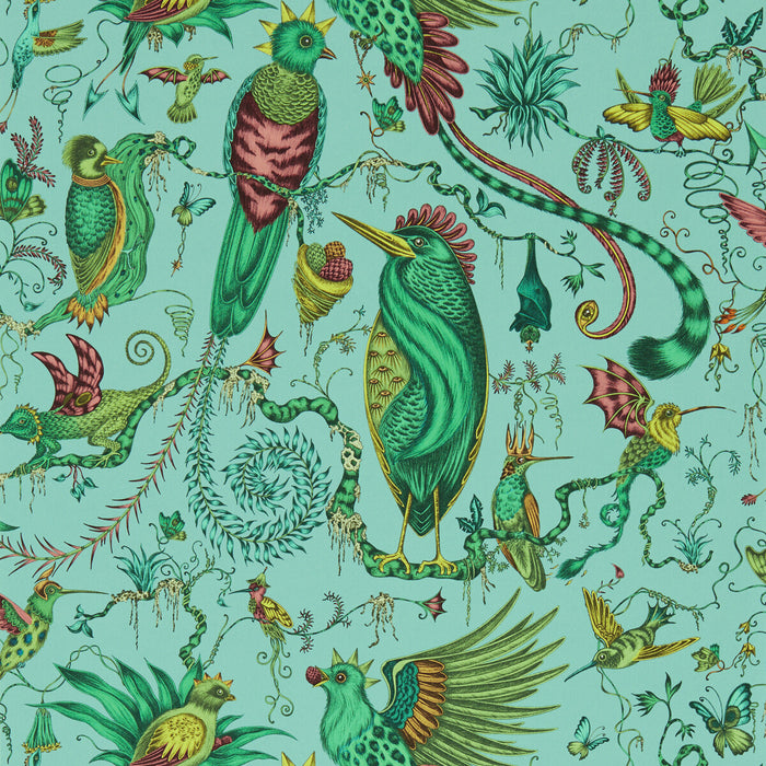 Clarke & Clarke Quetzal Aqua Wp Wallpaper W0217/01.CAC.0